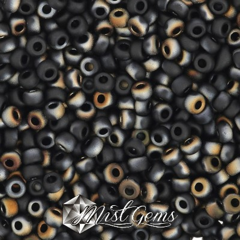 Miyuki Round Rocailles 8/0 RR-4561 Black Valentinite Matted