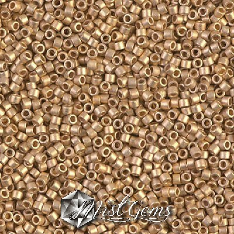 Delica 11/0 DB 0334 24kt Matte Light Gold Plated-2 gr.