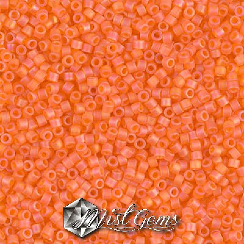 Delica 11/0 DB 0855 Transparent Orange Matted AB