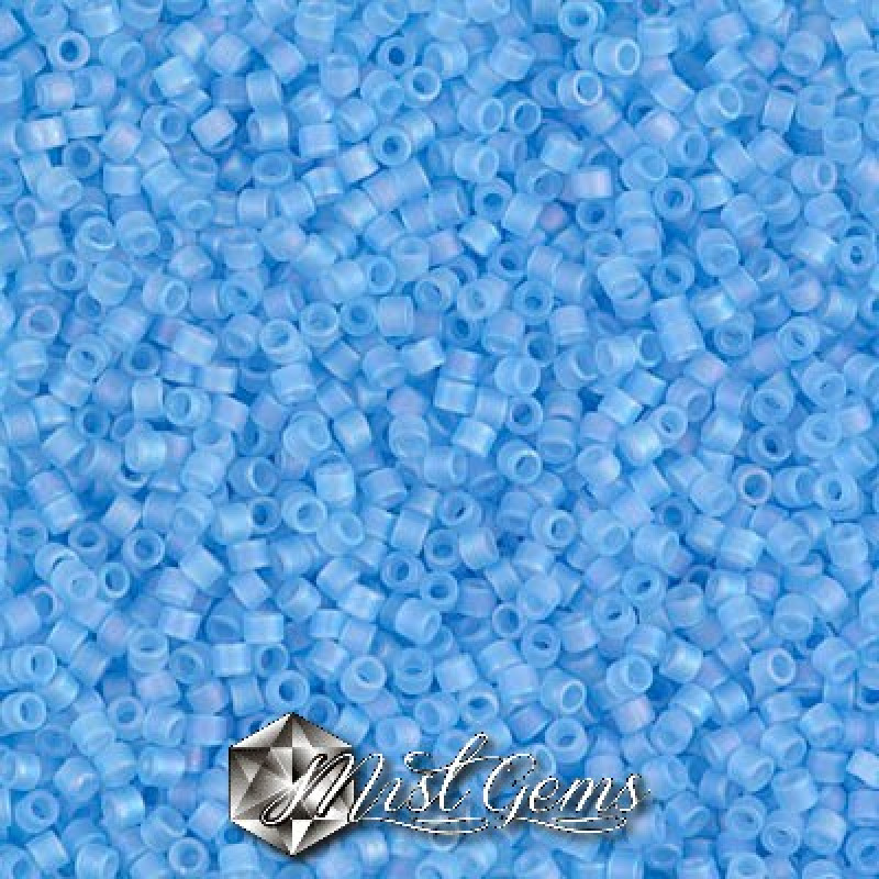 Delica 11/0 DB 0861  Matted Transparent Aqua AB