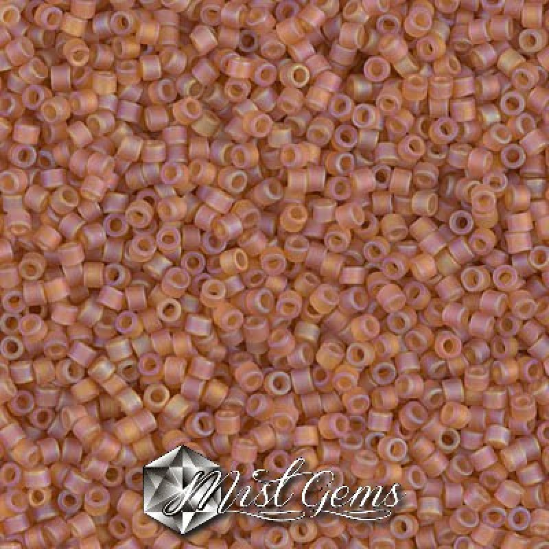 Delica 11/0 DB 0866 Matted Transparent Topaz AB