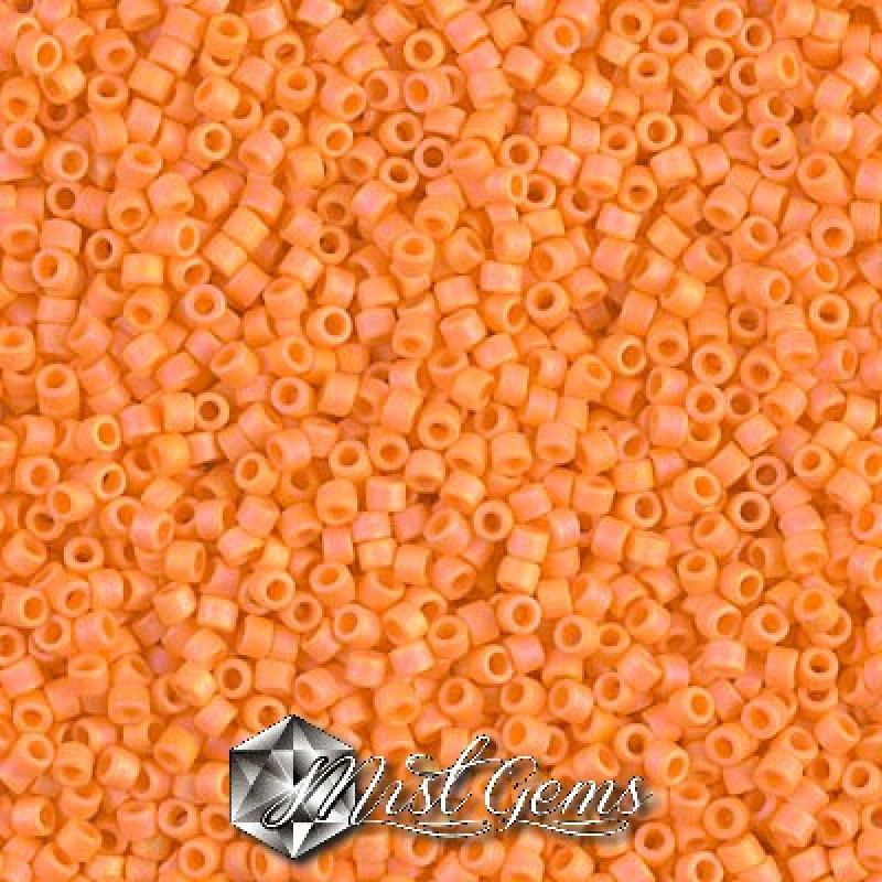 Delica 11/0 DB 1593 Matted Opaque Mandarin AB