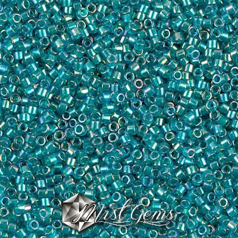 Delica 11/0 DB 1764 Emerald Lined Aqua AB