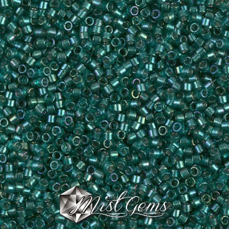 Delica 11/0 DB 1768 Forest Green Lined Opal AB