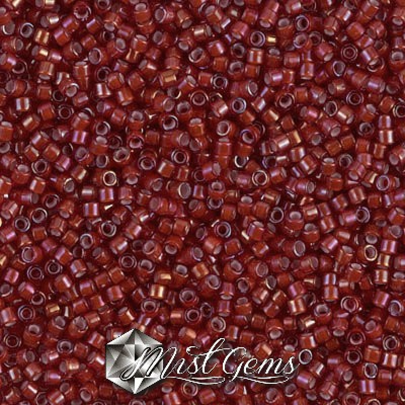 Delica 11/0 DB 1781 White Lined Root Beer AB