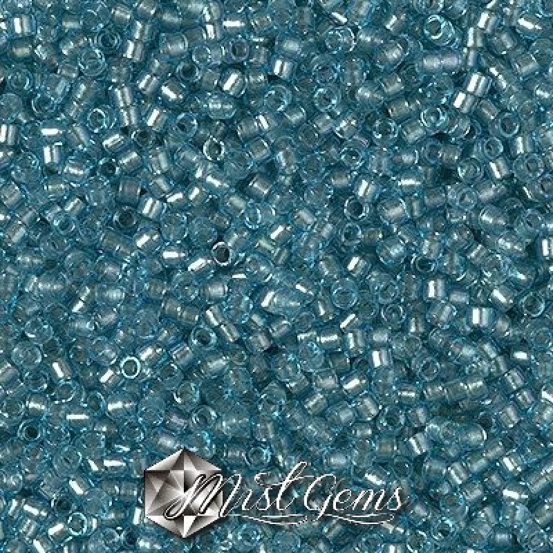 Delica 11/0 DB 2383  Fancy Lined Silver Sky