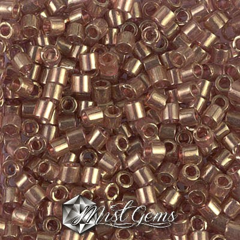 Delica 8/0 DBL 0115 Transparent Luster Metallic Rose Gold
