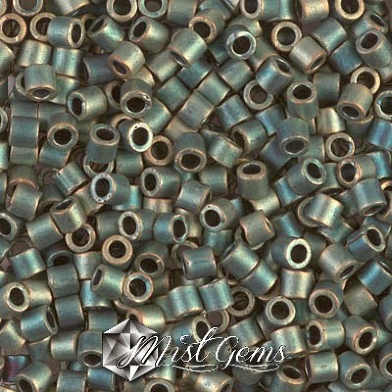 Delica 8/0 DBL 0324 Metallic Green Iris Matted