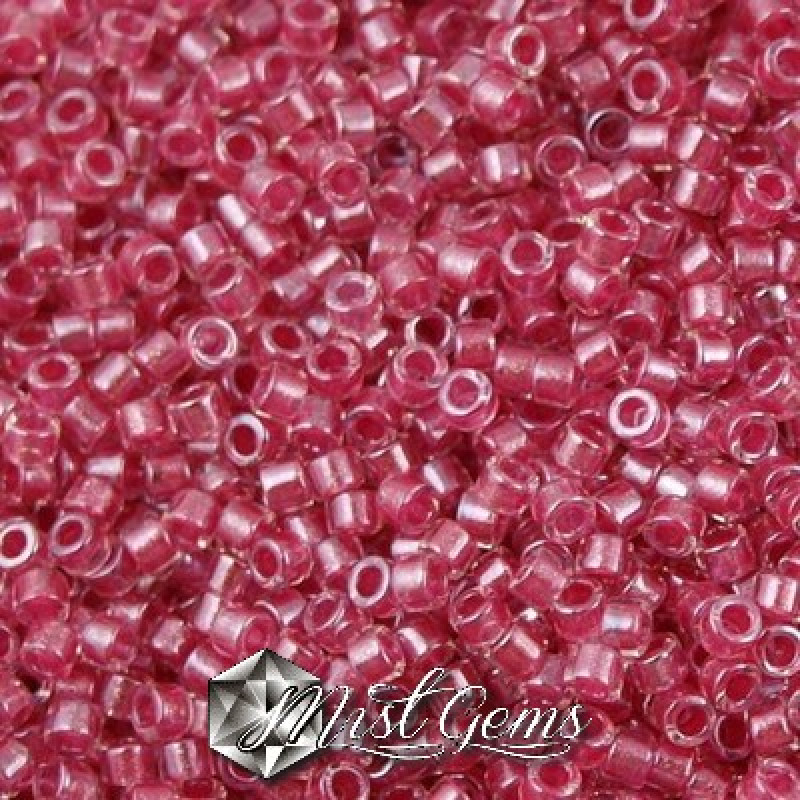Delica 8/0 DBL 0902 Sparkling Rose Lined Crystal
