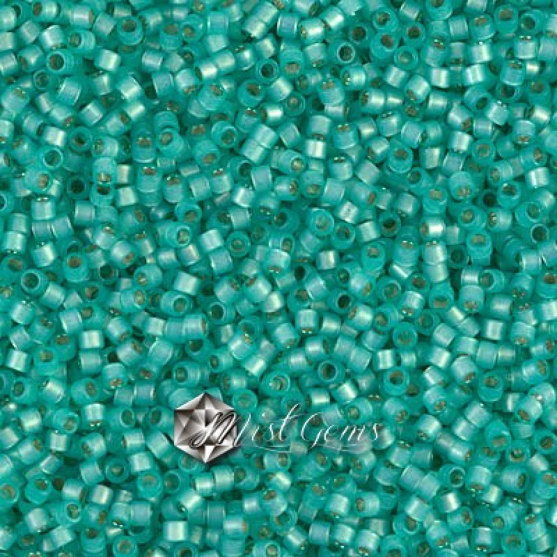 Delica 11/0 DB 0627 (DB627) Lined Mint Green Alabaster Dyed