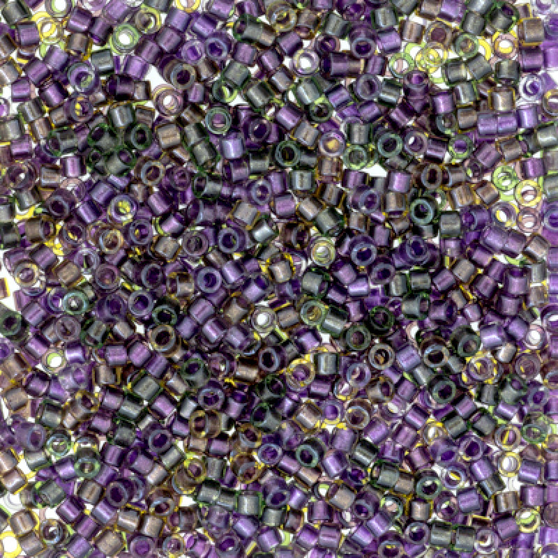 Delica 11/0 DB 0991 Purple Green Brown