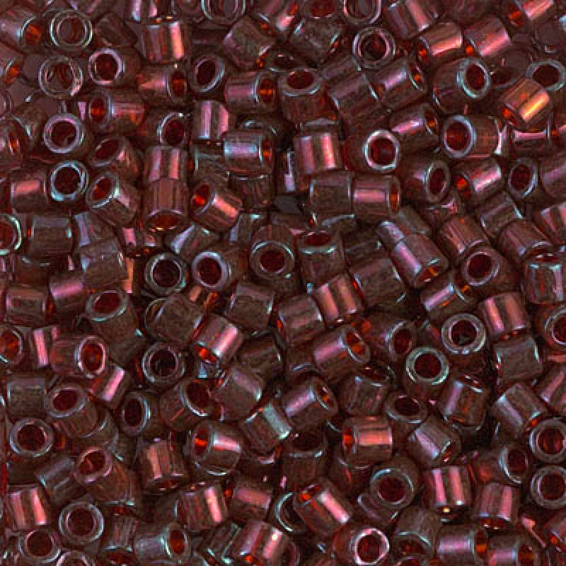 Delica 8/0 DBL 0105 Gold Transparent Dark Red
