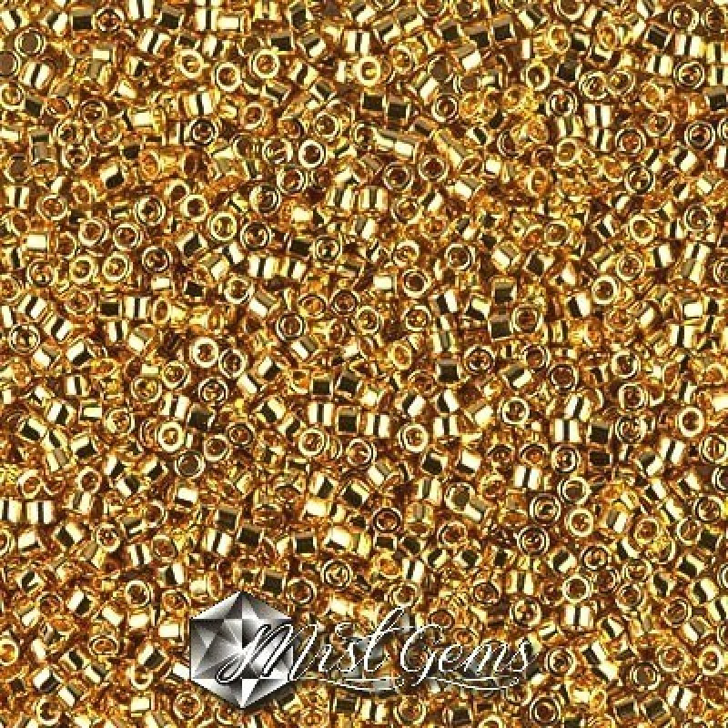 Delica 11/0 DB 0034 (DB34) 24kt Light Gold Plated-10 gr.