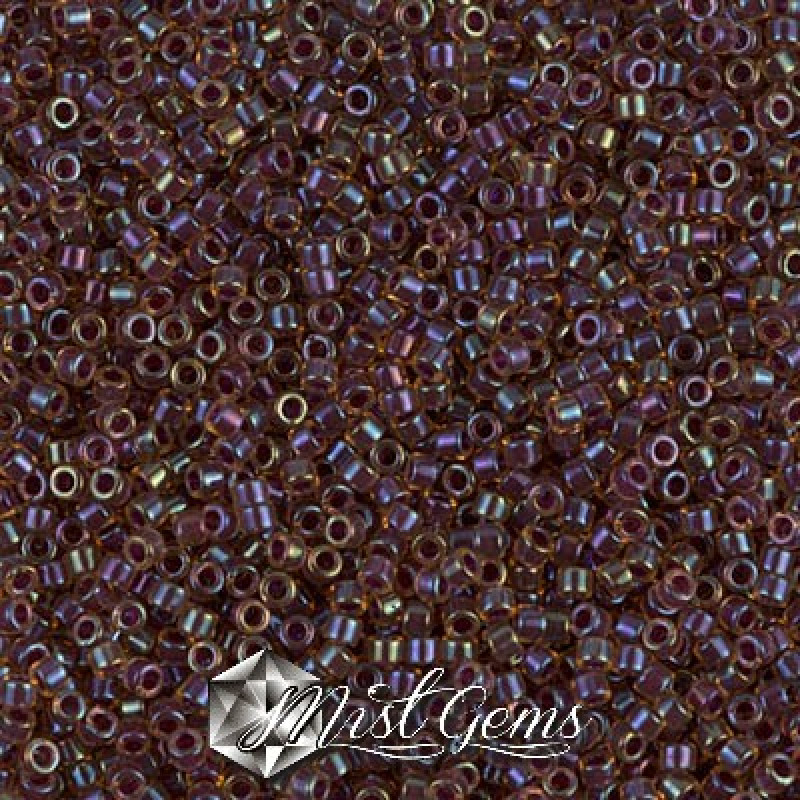 Delica 11/0 DB 0061 (DB61) Purple Lined Light Topaz Luster