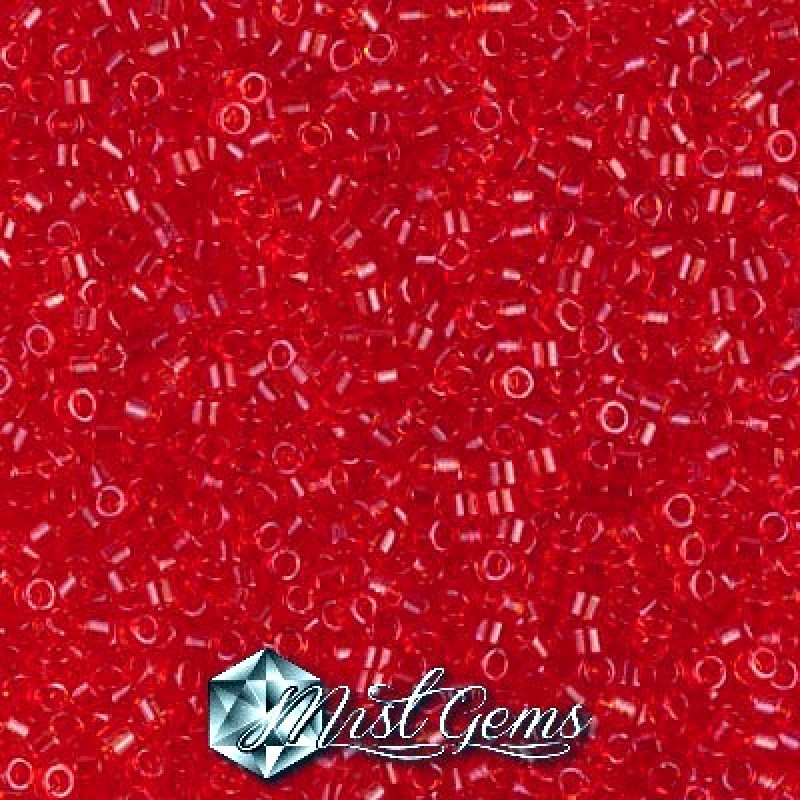 Delica 11/0 DB 0704 Transparent Dark Tangerine