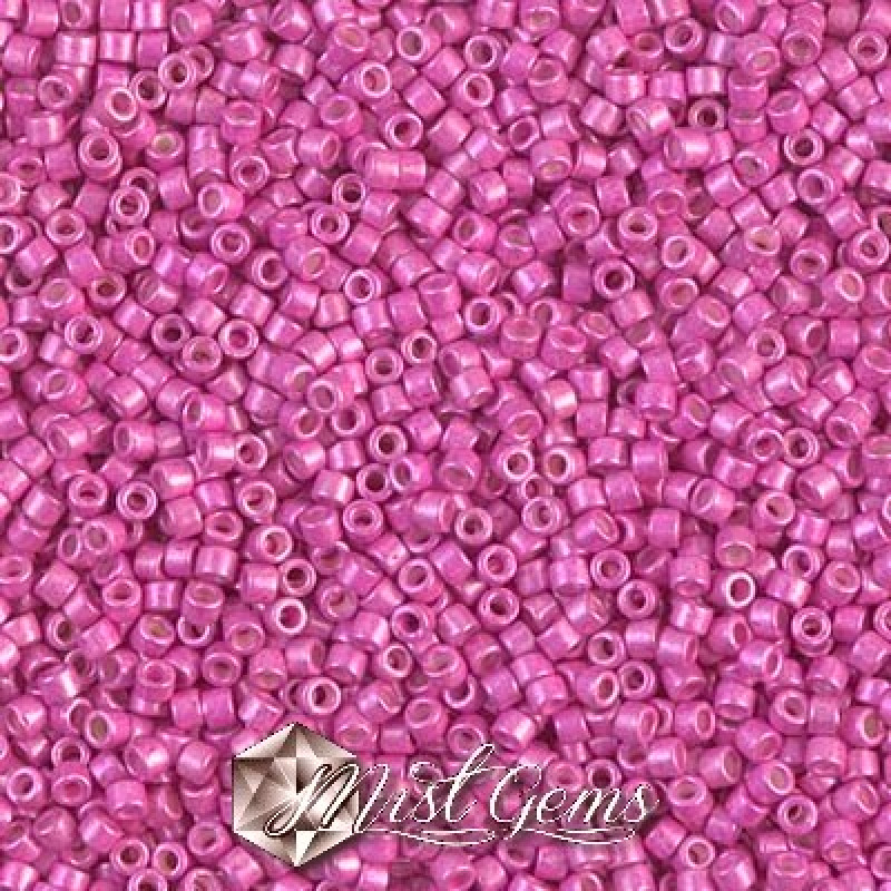 Delica 11/0 DB 1184 Galvanized Semi-Frosted Magenta