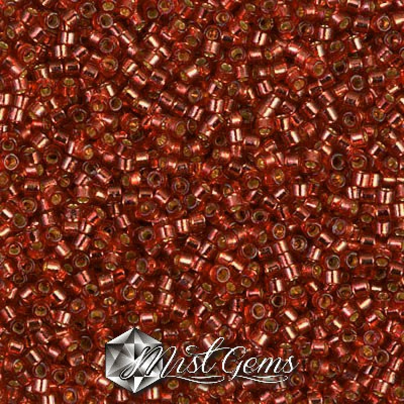Delica 11/0 DB 2160 Duracoat Silver Lined Dyed Magenta