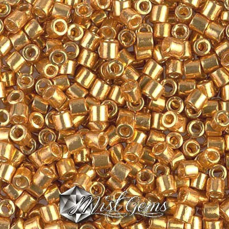 Delica 8/0 DBL 410 (DBL0410)Galvanized Yellow Gold Dyed