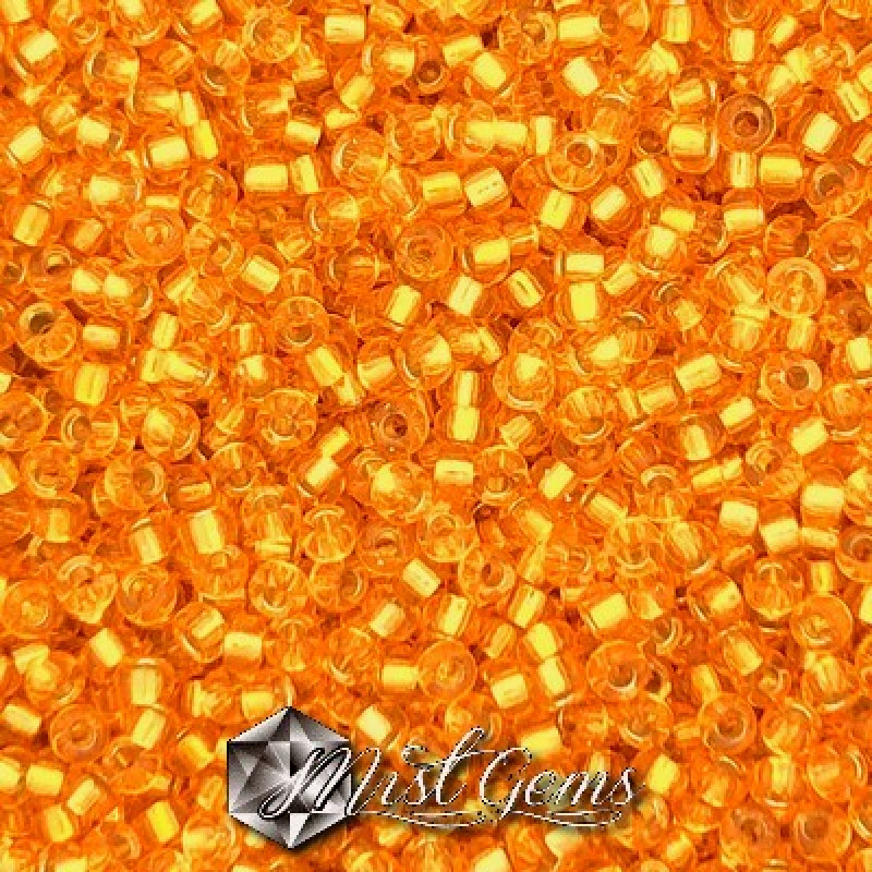 Miyuki Round Rocailles 11/0 RR-0007 Silver Lined Light Orange