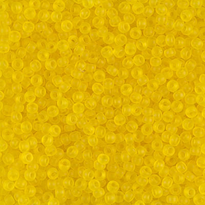 Miyuki Round Rocailles-11/0 RR-0136F Matte Transparent Yellow