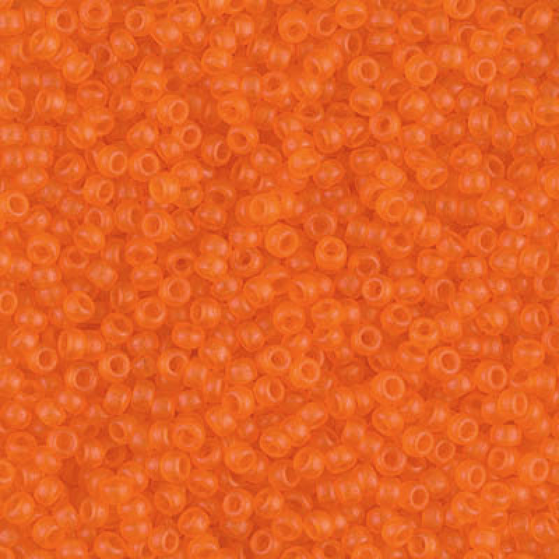 Miyuki Round Rocailles-11/0 RR-138F Matte Transparent Orange