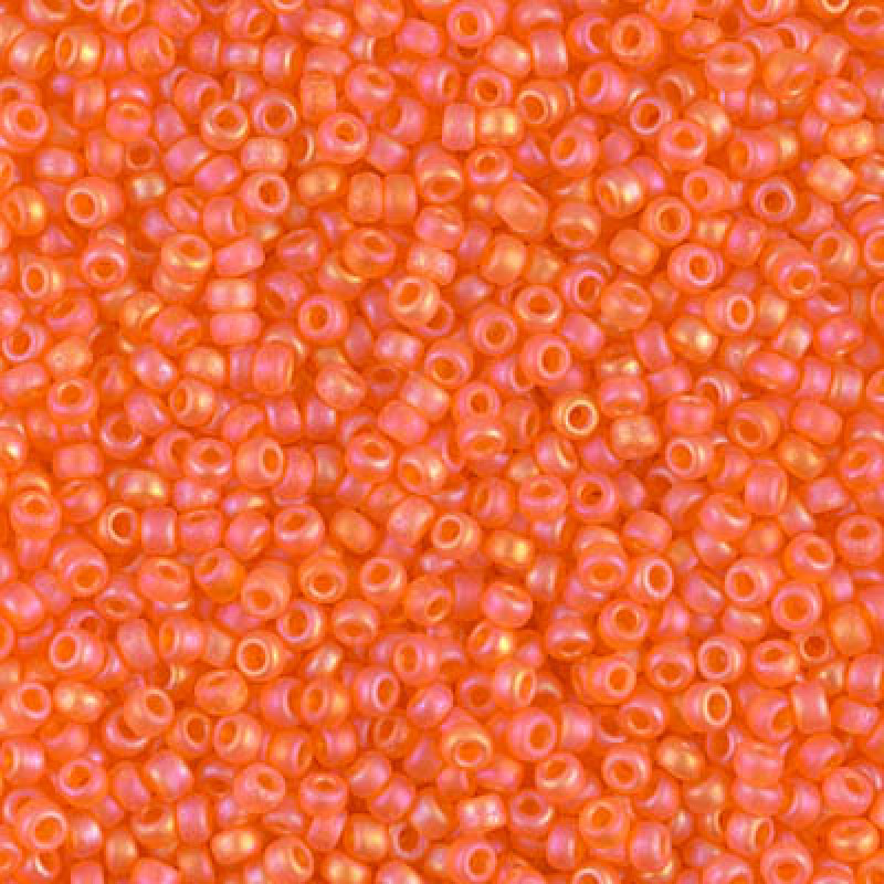 Miyuki Round Rocailles-11/0 RR-138FR Matte Transparent Orange AB