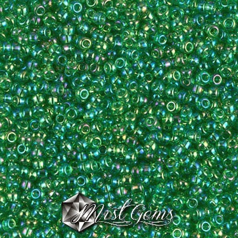 Miyuki Round Rocailles 11/0 RR-0179L Transparent Green Light AB
