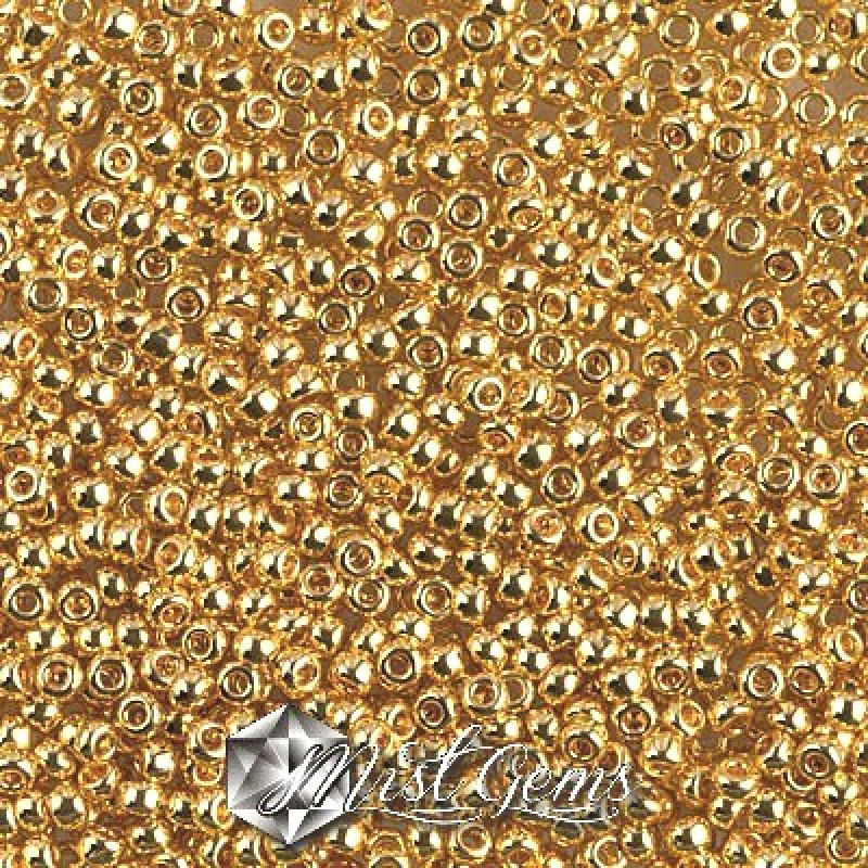 Miyuki Round Rocailles 11/0 RR-0193 24kt Light Gold-Plated-2 grame