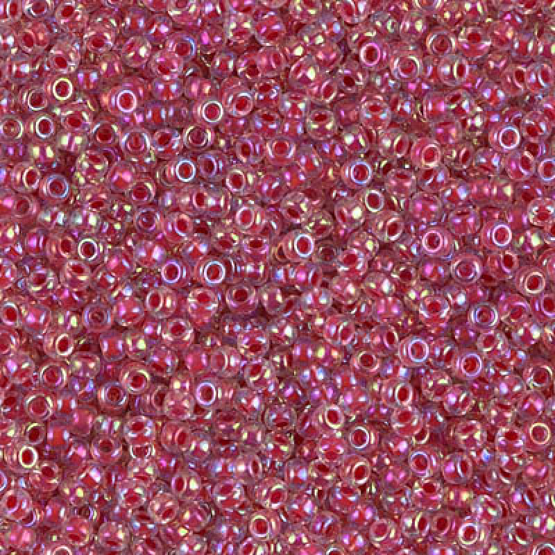 Miyuki Round Rocailles 11/0 RR-0264 Raspberry Lined AB Crystal