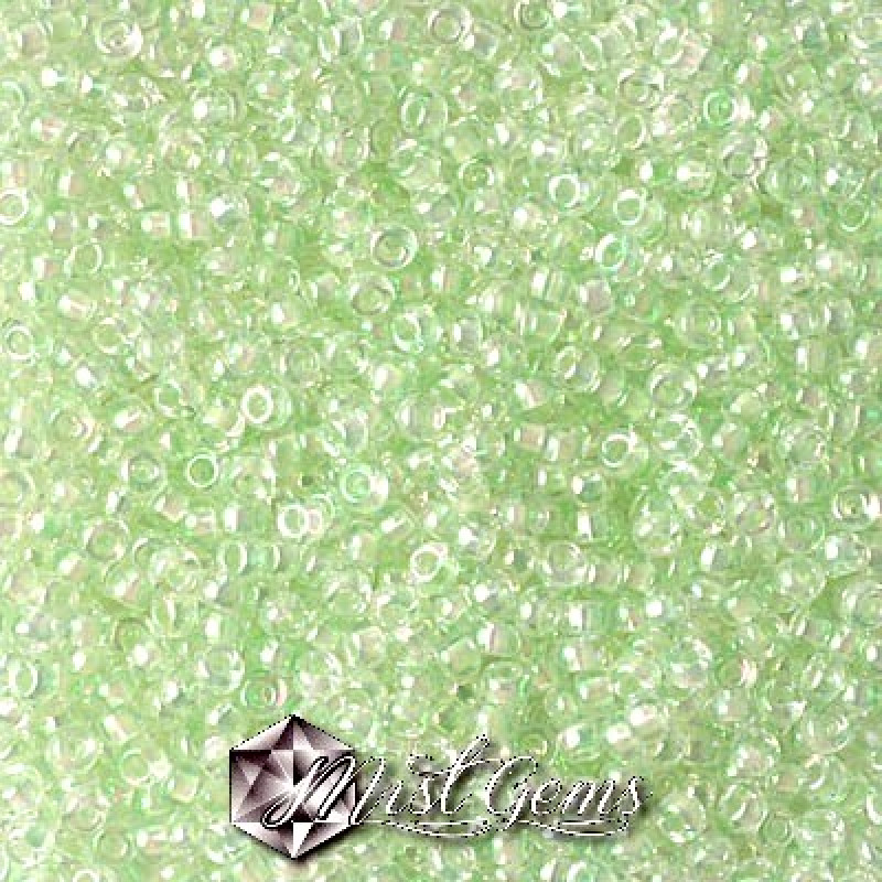 Miyuki Round Rocailles 11/0 RR-0271 Light Mint Green Lined Cristal AB
