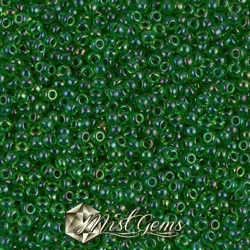 Miyuki Round Rocailles 11/0 RR-0332 Dark Blue Lined Green 