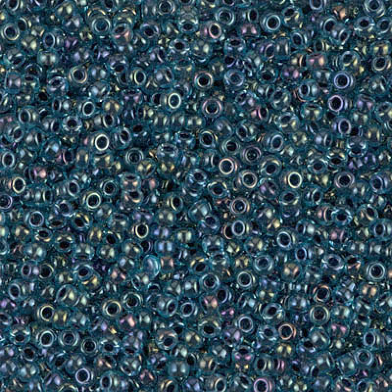 Miyuki Round Rocailles 11/0 RR-0347 Dark Blue Lined Aqua AB