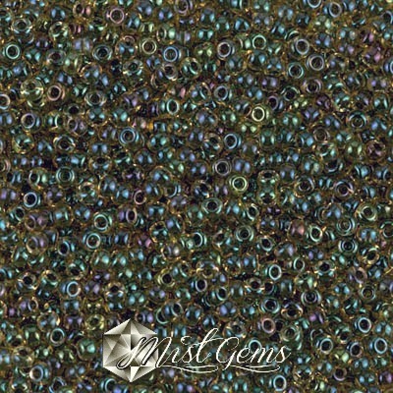 Miyuki Round Rocailles 11/0 RR-0349 Navy Lined Light Topaz AB