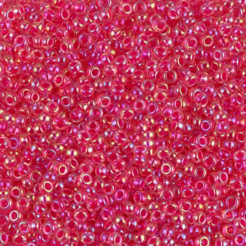 Miyuki Round Rocailles 11/0 RR-0355 Hot Pink Lined Crystal AB