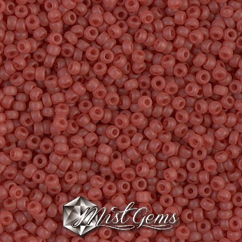 Miyuki Round Rocailles 11/0 RR-0372 Semi Frosted Dark Rose