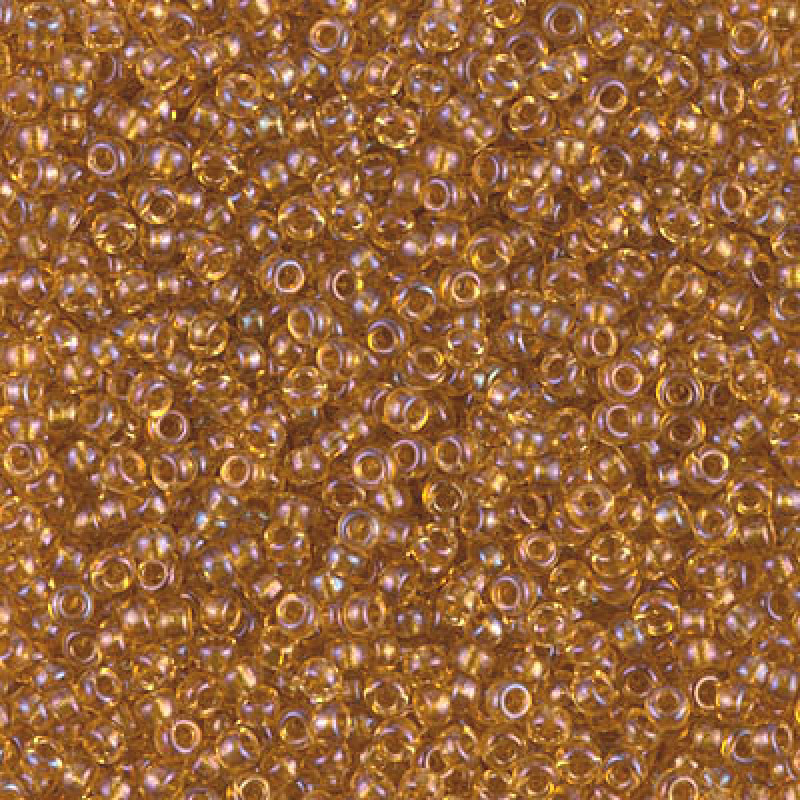 Miyuki Round Rocailles 11/0 RR-0377 Sparkling Topaz Lined Light Topaz AB