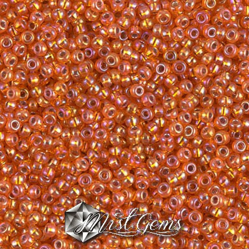 Miyuki Round Rocailles 11/0 RR-1008 Silver Lined Orange AB