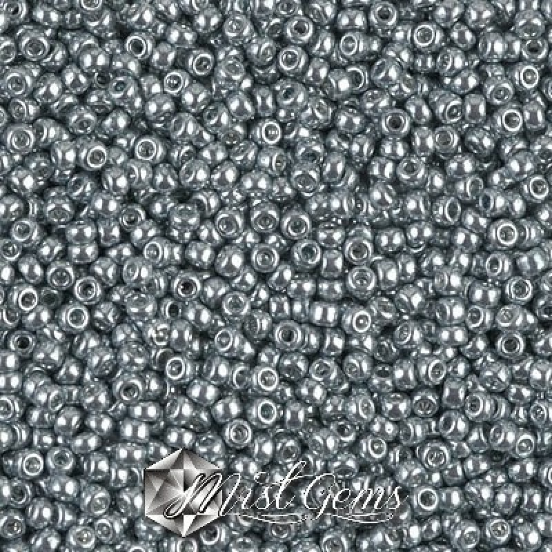 Miyuki Round Rocailles 11/0 RR-1059D Galvanized Dark Blue Grey 