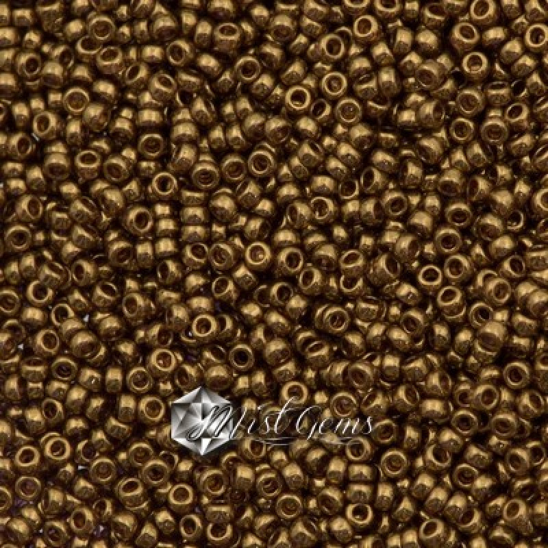 Miyuki Round Rocailles 11/0 RR-1882 Dark Topaz Gold Luster