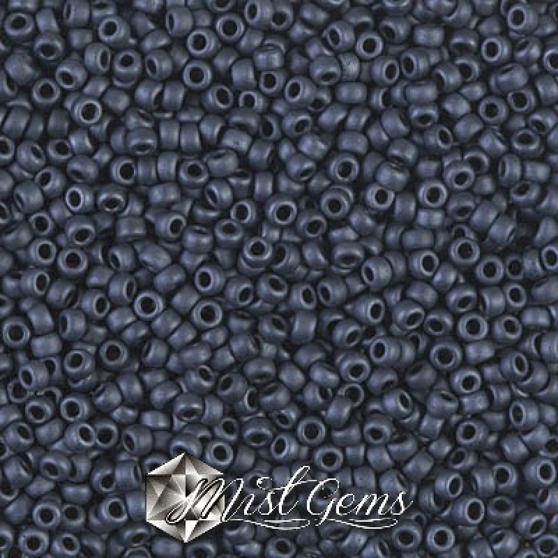 Miyuki Round Rocailles 11/0 RR-2001 Opaque Matte Gunmetal