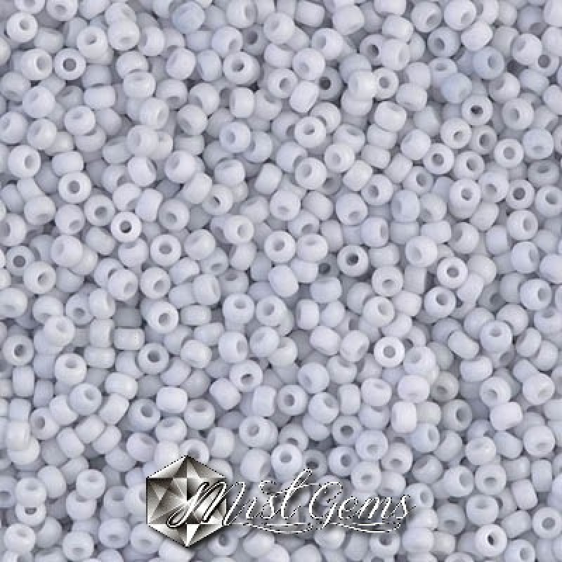 Miyuki Round Rocailles 11/0 RR-2026 Matted Opaque Pale Blue Grey
