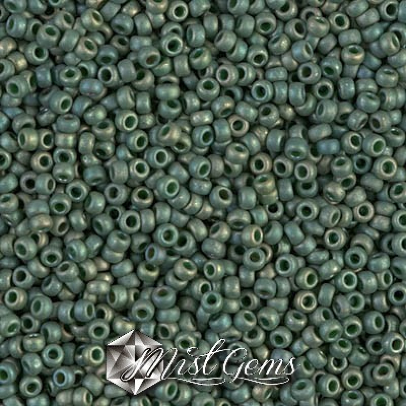 Miyuki Round Rocailles 11/0 RR-2031 Metallic Matte Luster Sage Green
