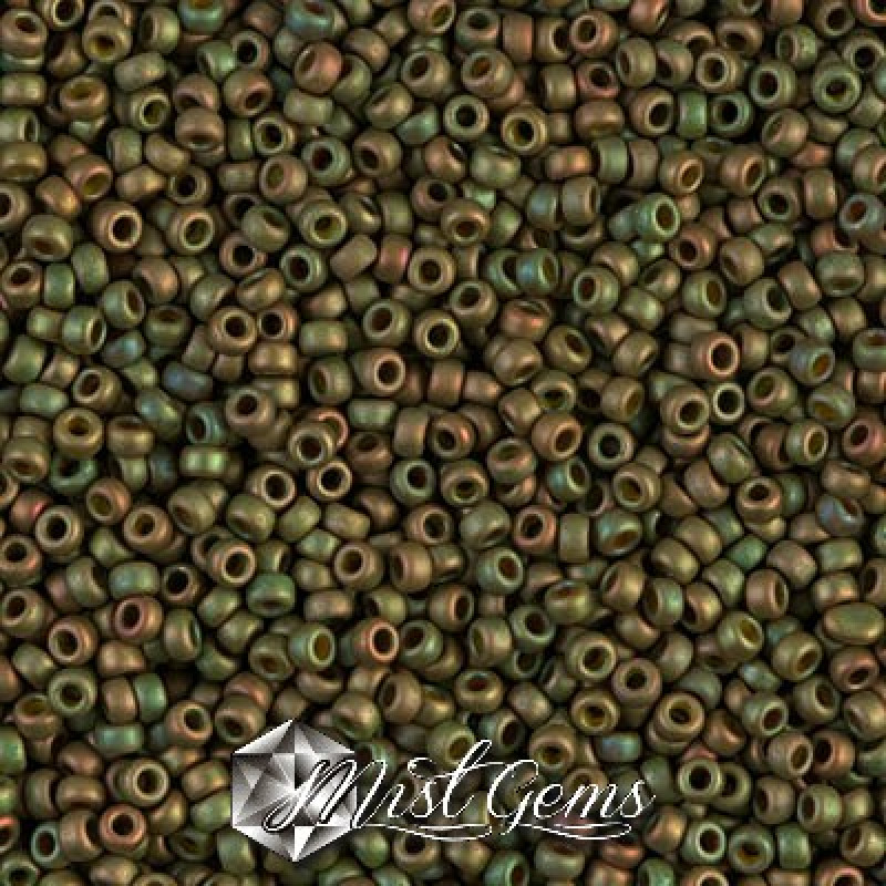 Miyuki Round Rocailles 11/0 RR-2033  Matte Light Olive Luster