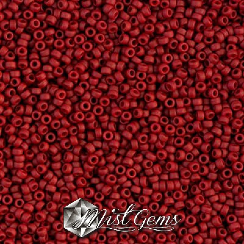 Miyuki Round Rocailles 11/0 RR-2040 Matted Metallic Dark Maroon