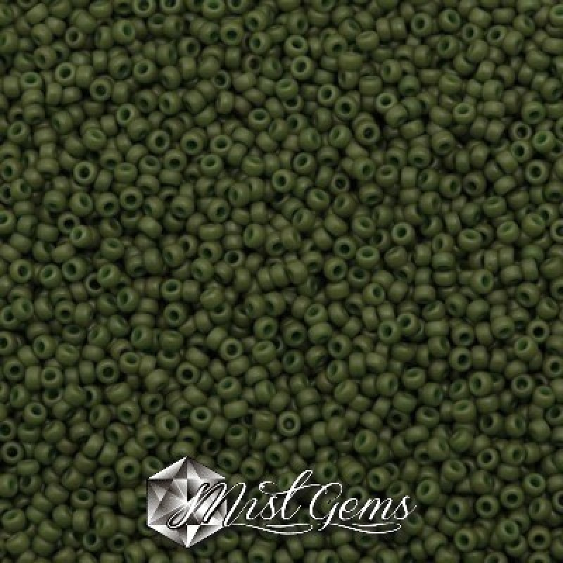 Miyuki Round Rocailles 11/0 RR-2049  Special Dyed Olive Green