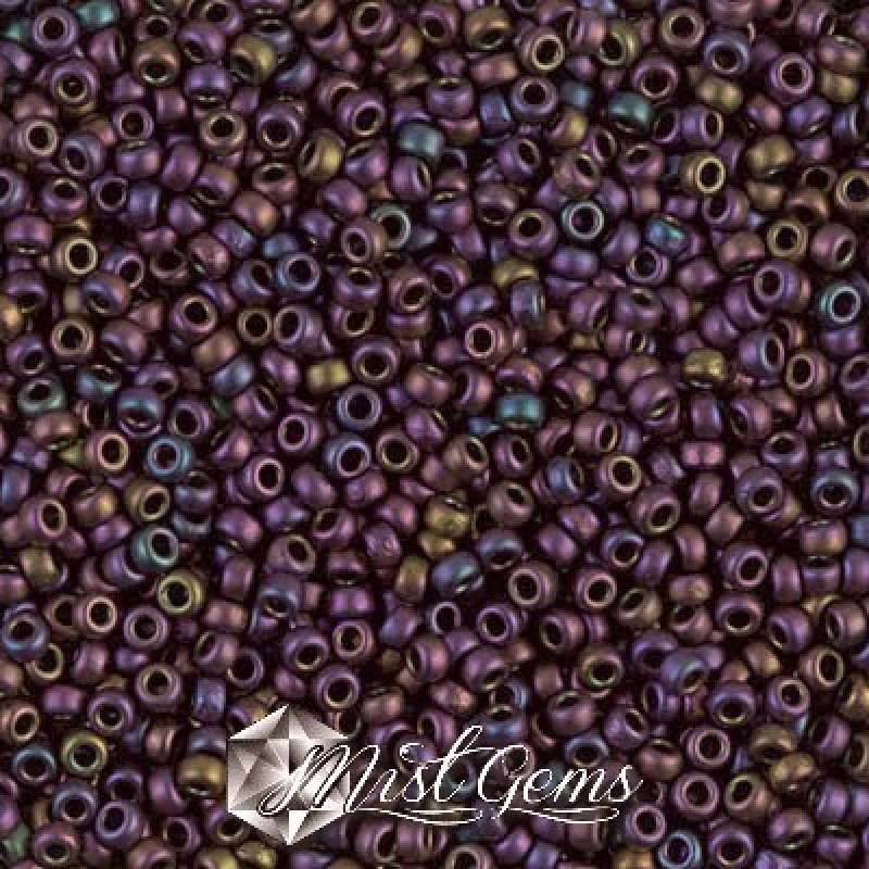 Miyuki Round Rocailles 11/0 RR-2061 Opaque Matte Plum Iris 