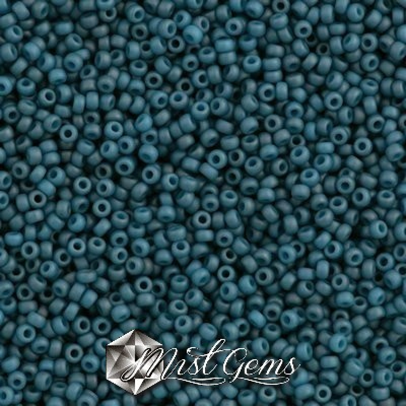 Miyuki Round Rocailles 11/0 RR-2074 Matte Opaque Pale Denim Luster