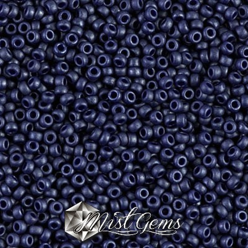 Miyuki Round Rocailles 11/0 RR-2075 Matte Opaque Cobalt Luster