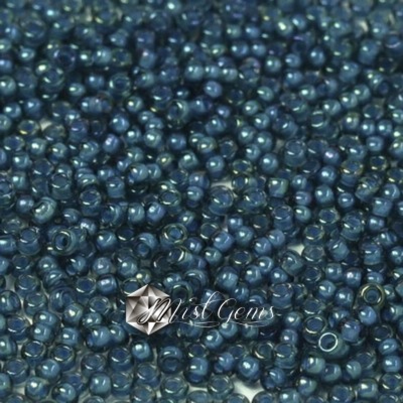 Miyuki Round Rocailles 11/0 RR-2256 Fancy Lined Teal Dark Blue