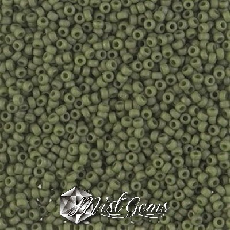 Miyuki Round Rocailles 11/0 RR-2318  Opaque Matte Olive 
